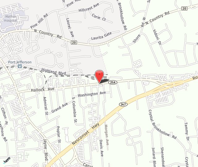 Location Map: 1110 Hallock Avenue Port Jefferson Station, NY 11776