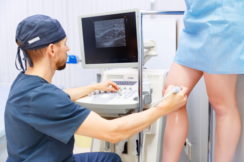 Doctor discussing stroke risk and carotid angioplasty